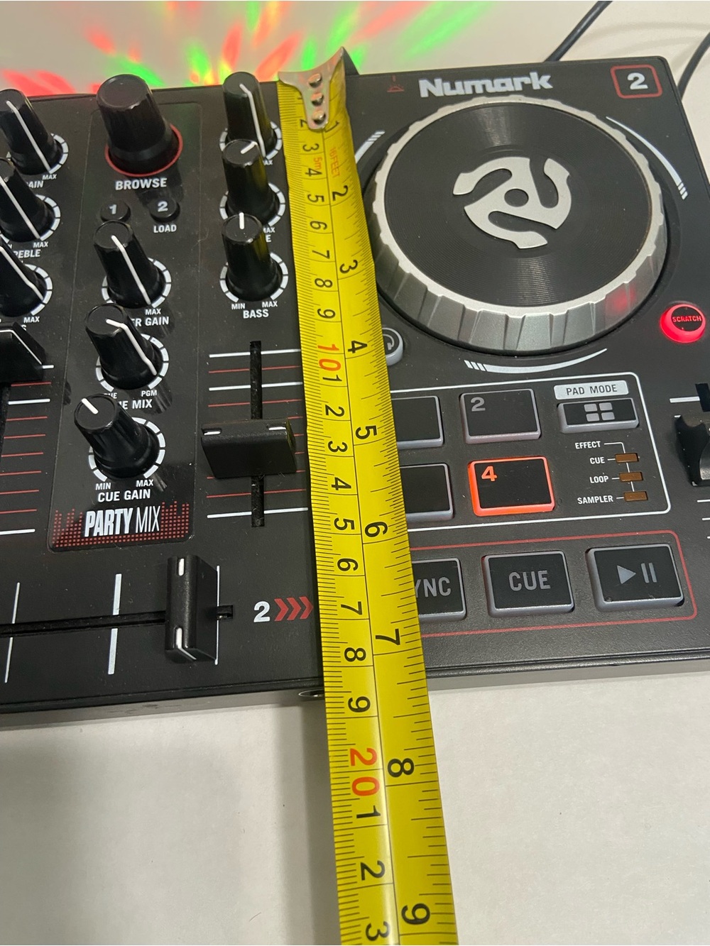 Numark Party Mix 2 Channel DJ Controller Built In LED Light Show USB Tested - Picture 8 of 8